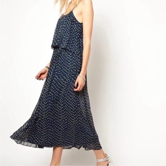 girl. By Band of Outsiders Ditsy Tulip Print 100% Silk Dress Size 0 Boho Summer - Picture 1 of 14